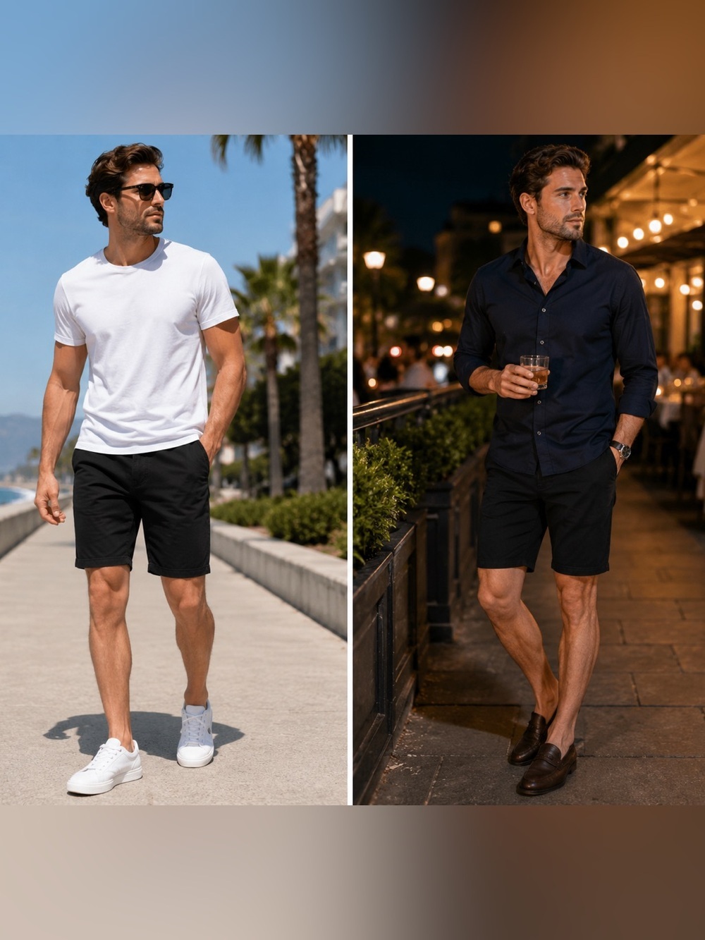 Topman Black Chino Shorts Men’s Size 32 Classic Casual Cotton Flat Front